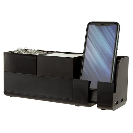 Bostitch Konnect Stackable Desk Organizer, 4-Piece, White KT2-BASEKIT2-BLK